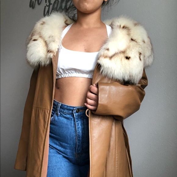 Vintage 24k Leather By Dan di modes Carmel Coat - Picture 2 of 8